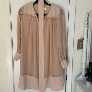 Reiss | Finn Soft Belted Dress, Nude - Size USA 2